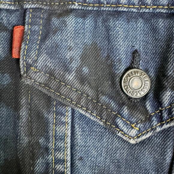 Vintage FURST OF A KIND Handmade Levis Denim Hoodie Jacket Graffiti Custom XL - Picture 12 of 13